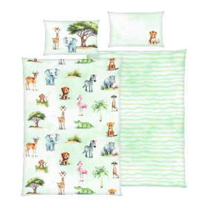 Parure de lit enfant safari 100x135 cm