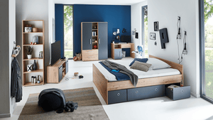 Jugendzimmer Alessio  6 teiliges Set (KS+Bett+RK+SR+LB+ST)