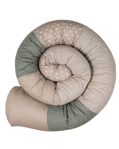 Serpent de lit Magie des feuilles 200cm Sand , Vert sauge, Vert olive