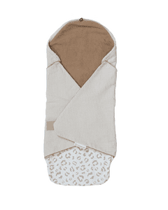 Sand Wrap teppe Leo 90x100cm , beige, hvit