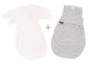 Babyschlafsack LIEBMICH 3tlg. Set Moon grau
