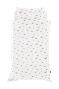 Hophop Bunny beige jersey sengelinned 100 x 135 cm