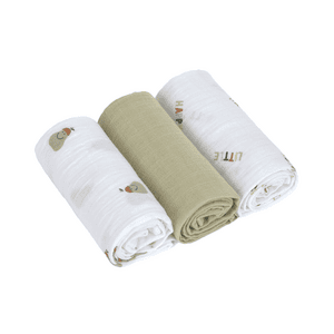 Ściereczki muślinowe Swaddle & Burp 3-pack M Happy Furits Pear