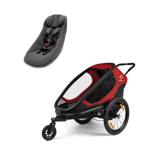 Black Kinderfietskar Outback ONE Rood/ incl. babyzitje voor Outback/Avenida en Traveller