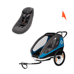 Traveller Petrol Kinderfietskar Blauw/Grijs incl. babyzitje voor Outback/Avenida en Traveller