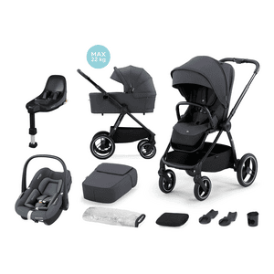 Kombikinderwagen NEA 2 in 1 deep gray inkl. MAXI COSI Babyschale Pebble S Tonal Graphite und Basisstation FamilyFix S Black