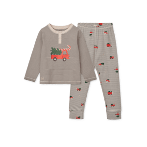 Wilhelm Pyjama-Set Holiday vehicle/stripe