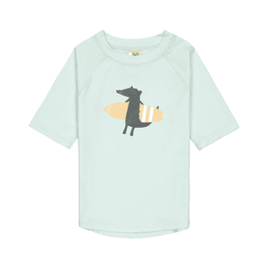 UV-Kurzarm-Badeshirt Crocodile sea foam