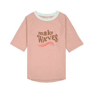 UV-Kurzarm-Badeshirt Make Waves peach