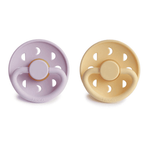 Silikone Moon Phase Daffodil/Soft Lilac-sut 0-6 måneder