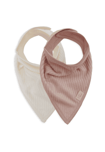 Bandanalätzchen 2er-Pack Velvet Rib Wild Rose/Ivory