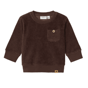 Langarmshirt Nbmrun Velour Bracken