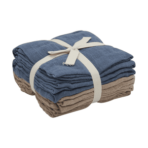 Muslin lingettes pack de 4 China Blue