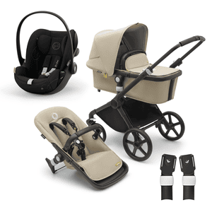 Poussette trio combinée 3en1 Fox Cub Black/Desert Beige cosy Cloud G Moon Black adaptateur