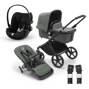 Poussette trio combinée 3en1 Fox Cub Black/Forest Green cosy Cloud G Moon Black adaptateur