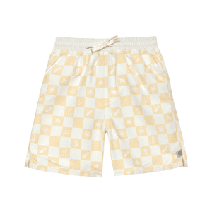 Badehose Kinder Check Pattern vanilla/ sea salt