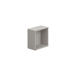 Wandbox quadratisch Kiesgrau