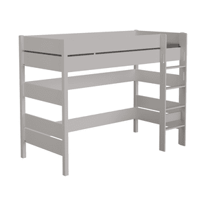 Spielbett TIAGO 120x200 Kieselgrau, gerade Leiter