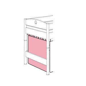 Einzelvorhang 90cm rosa/weiß