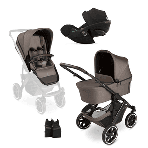 Poussette trio combinée 3en1 Salsa 5 Air nature cosy Cloud G Plus Moon Black adaptateur