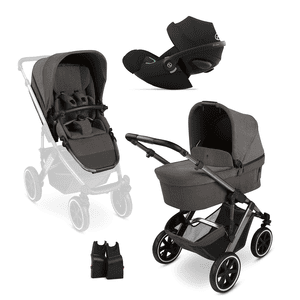 almond i-Size Black Salsa 5 Air kinderwagen incl. cybex GOLD Cloud G baby-autostoeltje Plus Moon Plus en adapter