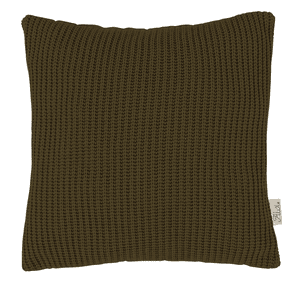 Coussin moelleux Knit Kaki 30 x 30 cm