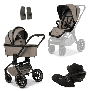 Poussette trio combinée 3en1 Resea Edition+ mud/black matt cosy Cloud G  Black adaptateur