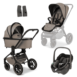 Poussette trio combinée 3en1 Resea Edition+ mud/black matt cosy Pebble 360 Essential Black