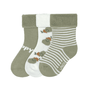 Kinder Frottee Socken 3er Pack Pear light khaki