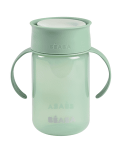 Taza de aprendizaje 360° verde salvia