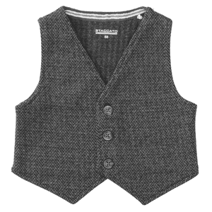 Gilet washed anthracite structuré