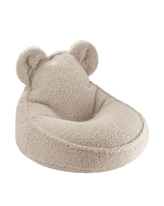 Pouf avec motif d'ours en biscuit