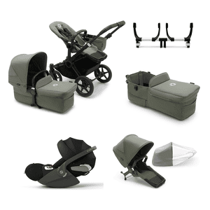 Donkey Black Forest Green Donkey Donkey PLATINUM I-Size Barnevogn 5 Mono Complete / inkl. påbyggsett og liggedel 5 Complete, Twin-adapter og cybex Cloud T bilbarnestol Black