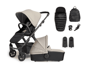 Poussette duo combinée 2en1 Tide Stone adaptateurs Tide universels pack accessoires Tide