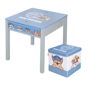 Grupo de asientos para niños con placa reversible y caja de asiento Paw Patrol gris azul