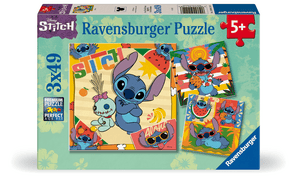 Puzzle 3 x 49 Disney Stitch