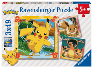 Puzzel 3 x 49 Pokémon