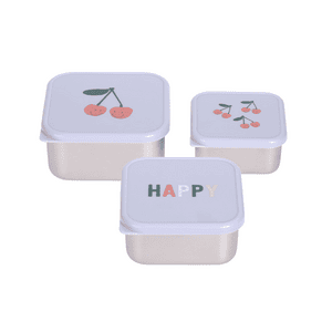 Fruits Set di cestini per il pranzo in acciaio inox, Happy Cherry