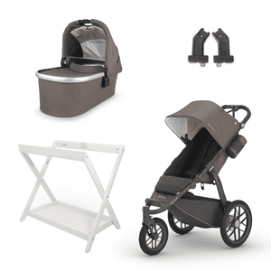 Passeggino Ridge e navicella Theo Dark Taupe con adattatore e supporto per navicella Espresso