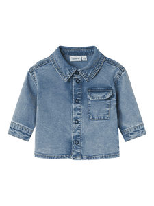 Medium Denimskjorte Nbmknud Blue Denim