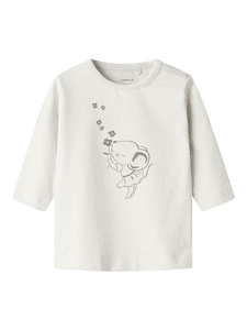 Nbftyrah Cloud Dancer shirt met lange mouwen