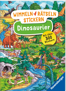 Wimmeln, Rätseln, Stickern: Dinosaurier