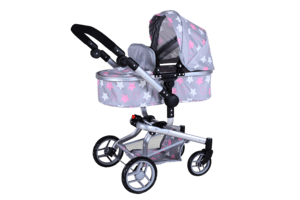 Kombi-Puppenwagen Boonk, star grey pink