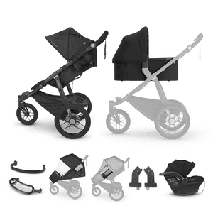 passeggino Ridge Jake Charcoal incl. seggiolino auto Mesa i-Size Jordan Greyson Charcoal e navicella V3 con accessori