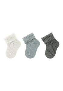 První ponožky 3-pack plain ecru
