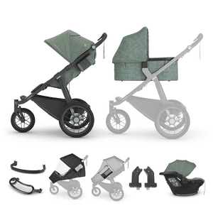 passeggino Ridge Gwen Green Mélange incl. seggiolino auto Mesa i-Size e navicella V3 con accessori