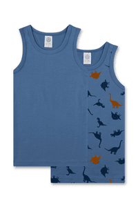 Unterhemd Doppelpack blau