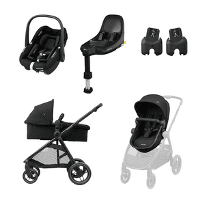 Kombikinderwagen Zelia 3 und Babyschale Pebble S inklusive Basisstaion Family Fix S und Adapter