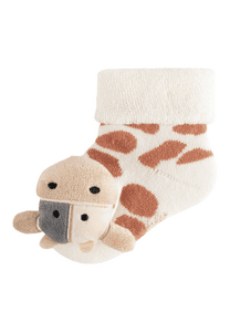 Rasselsocken Kuh natur