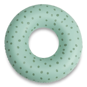 Schwimmring ⌀65 cm grün mit Punkten